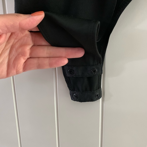 Leith Black Wrap Bodysuit - Picture 9 of 12